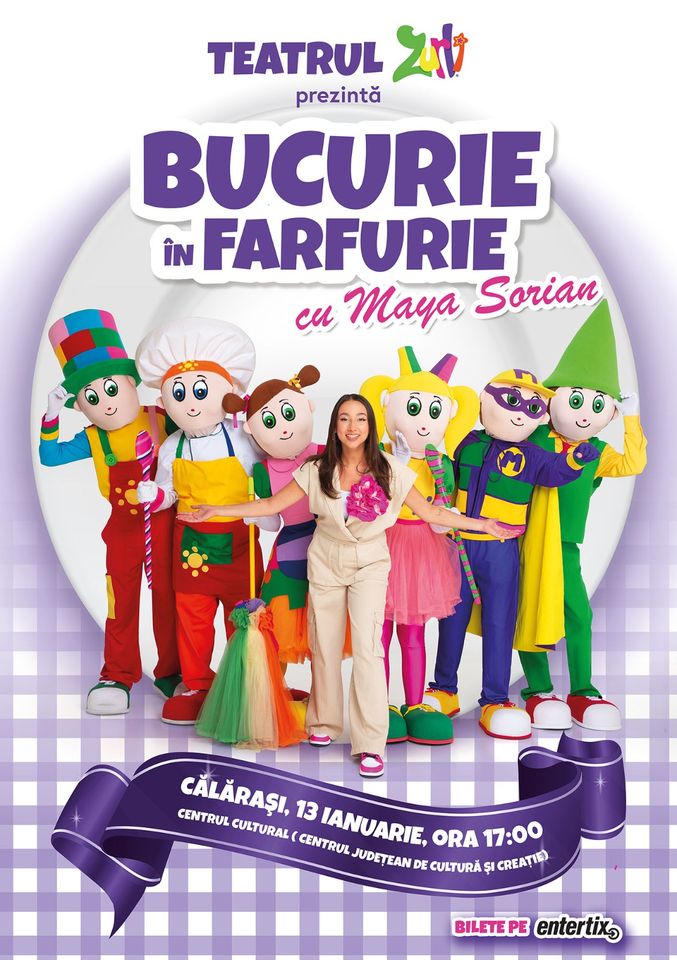 ''Bucurie în Farfurie'' cu Maya Sorian (fiica lui Tanti Prezentatoarea) și Mascotele Zurli